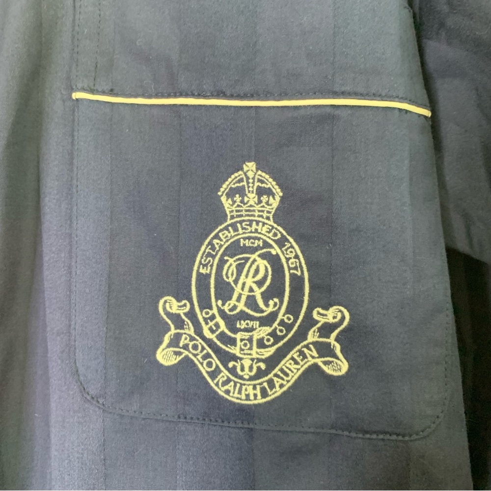 Polo Ralph Lauren Mens blue crest button down long sleeve pajama shirt L NWT - Picture 3 of 10